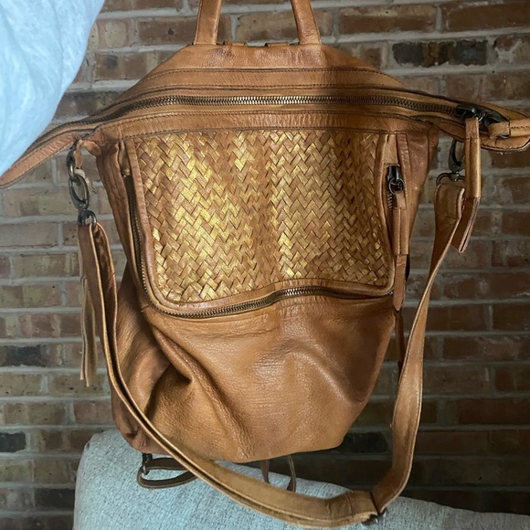 Tano Fp Convertible Leather Backpack 